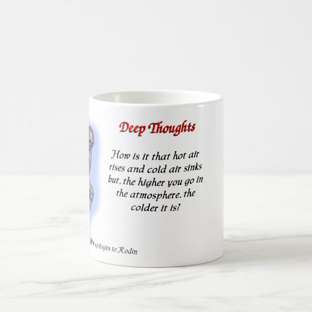 19 deep thoughts - cold air coffee mug (Center)