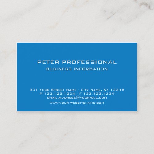 19 Modern Professional Business Card sky blue colo