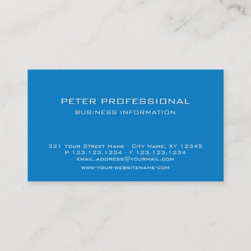 Customizable 19 Modern Professional Business Card sky blue colo