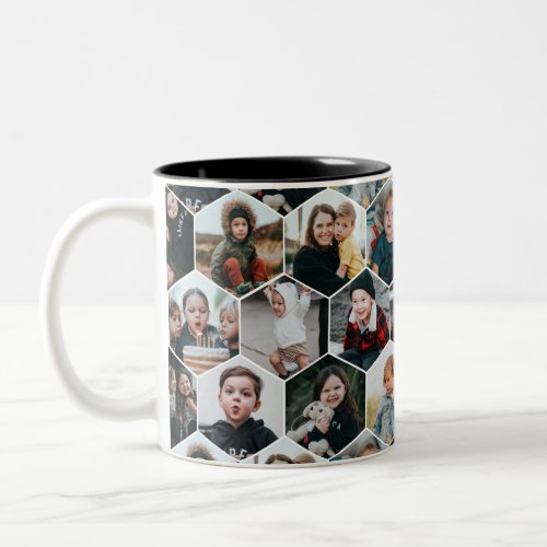 19_Photo Honeycomb Collage Two_Tone Coffee Mug