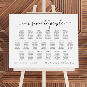 19 Tables Our Favorite People Seating Chart Plan Foam Board