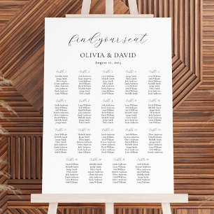 19 Tables Simple Find Your Seat Seating Chart