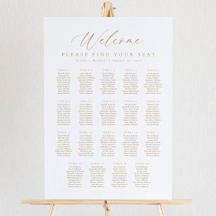 19 Tables Welcome Seating Chart Foam Board
