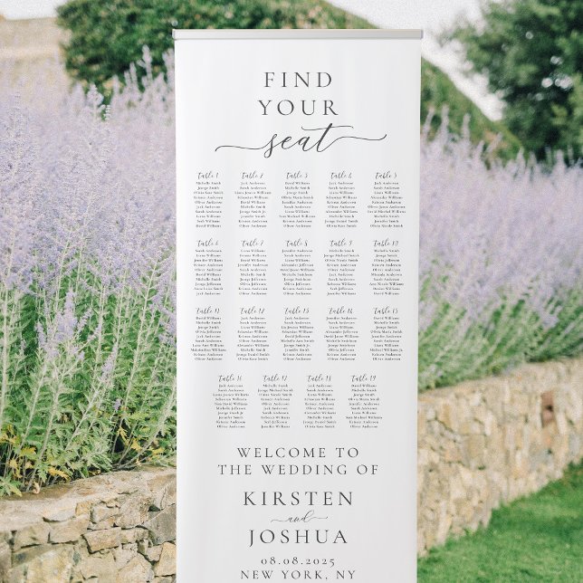 19 Tables Welcome Seating Chart Retractable Banner (Creator Uploaded)
