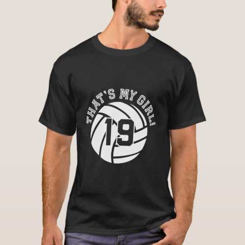 19 Volleyball Player ThatS My Cheer Mom Dad Team  T_Shirt