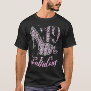 19 Year & Fabulously Sparkly Pumps Shoes 19th Birt T-Shirt