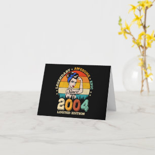 19 Year Old 2004 Vintage Gift Women 19th Birthday  Card