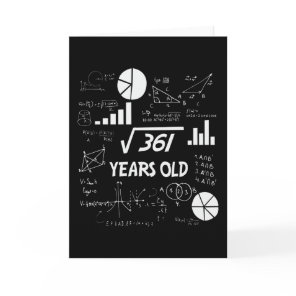 19 Year Old Bday Geeky Math 19th birthday Gift Card