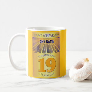 19 Year Sober Anniversary   Golden Ray 12 Step Coffee Mug