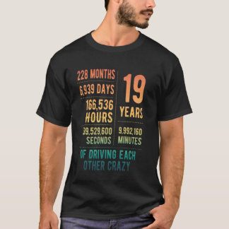 19 Years Married Funny 19th Wedding Anniversary T-Shirt
