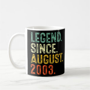 19 Years Old Legend Since August 2003 18th Birthd Coffee Mug