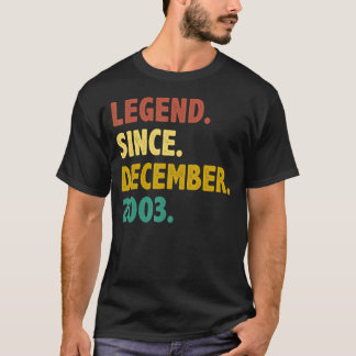 19 Years Old   Legend Since December 2003 19th Bir T-Shirt