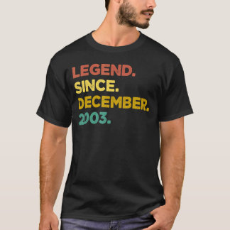 19 Years Old Legend Since December 2003 19th Birt T-Shirt
