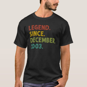 19 Years Old Legend Since December 2003 19th Birth T-Shirt