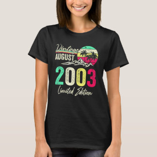 19 Yr Old Vintage August 2003 19th Birthday T-Shirt