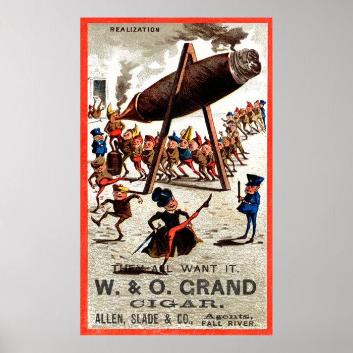 19C Vintage Grand Cigar Posters