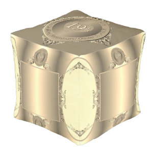 19th/8th Bronze(Color) AnniversaryCube Pouf
