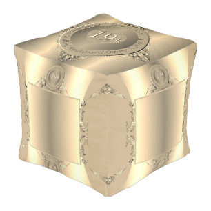 19th/8th Bronze(Color) AnniversaryCube Pouf