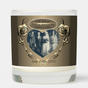 19th/8th Bronze(Color)Photo Wedding Anniversary Scented Candle