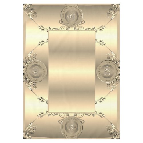 19th  8th Bronze Wedding Anniversary Tablecloth