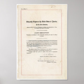 19th Amendment Poster