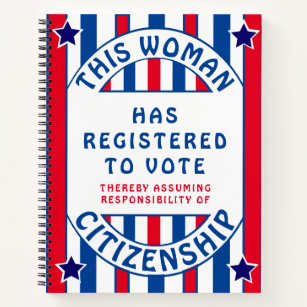 19th Amendment Votes for Women Victory poster Notebook
