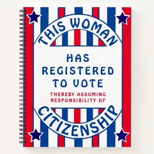 19th Amendment Votes for Women Victory poster Notebook