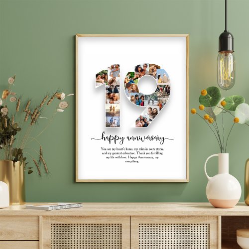 19th Anniversary Photo Collage Poster