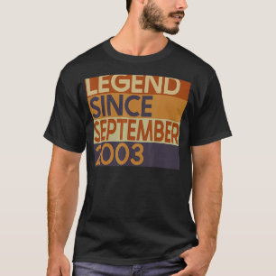 19th Birthday 19 Years Old Legend Since September T-Shirt