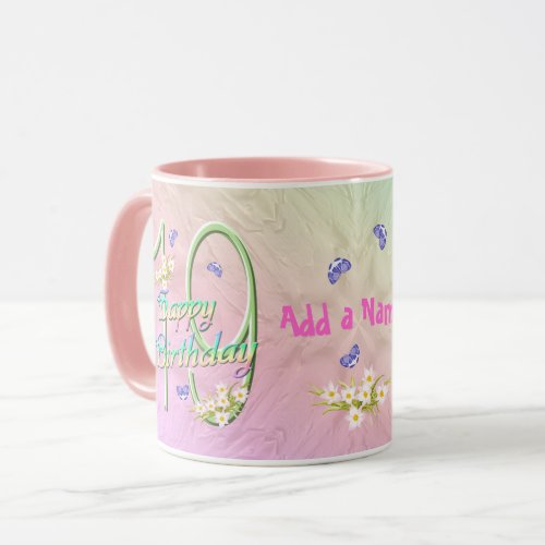 19th Birthday Butterfly Garden Mug