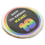 [ Thumbnail: 19th Birthday: Colorful Rainbow # 19, Custom Name ]