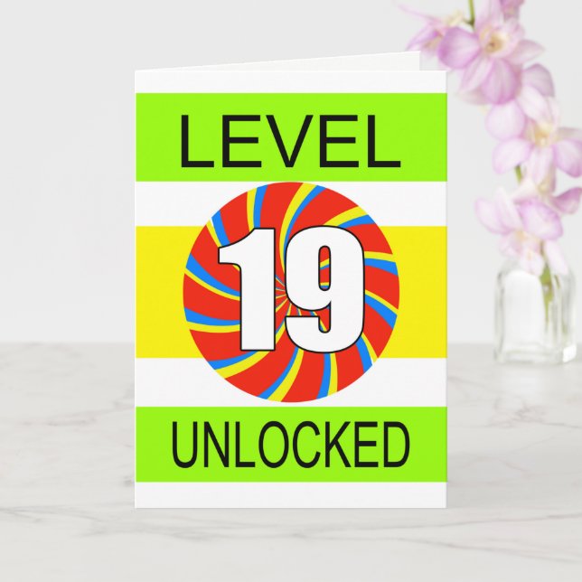 19th Birthday Computer Gamer Card (Orchid)