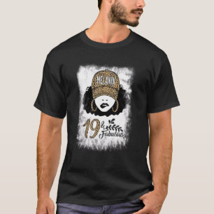 19th Birthday Fabulous Melanin Leopard 19 Year Old T-Shirt