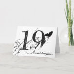 19th birthday for a granddaughter, butterfly. card<br><div class="desc">A white background featuring a black butterfly and black text,  on this 19th birthday greeting for a granddaughter. My Funny Mind Greetings.</div>