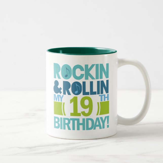19th Birthday Gift Ideas Two-Tone Coffee Mug (Right)