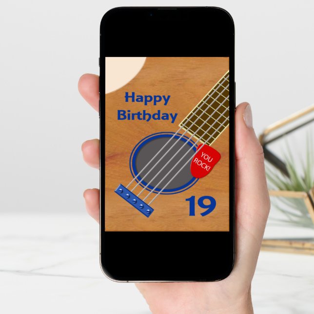19th Birthday Guitar Player Birthday (Front Digital)