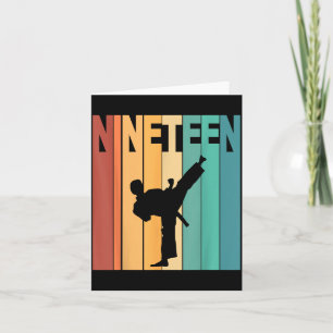 19th Birthday Karate Taekwondo Theme 19 Year Old Card