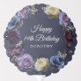 19th Birthday Moody Purple Flower Personalized Balloon