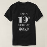 [ Thumbnail: 19th Birthday Party - Art Deco Inspired Look Shirt ]