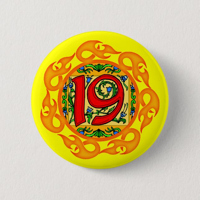 19th Birthday Party Button (Front)