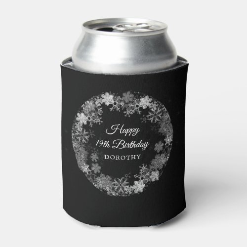 19th Birthday Party Winter Wonderland Can Cooler