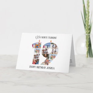 19th Birthday Photo Card