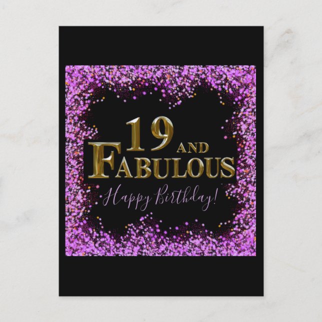 19th Birthday  Postcard (Front)
