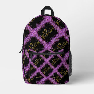19th Birthday Printed Backpack