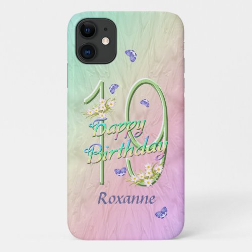 19th Birthday Rainbow iPhone 11 Case