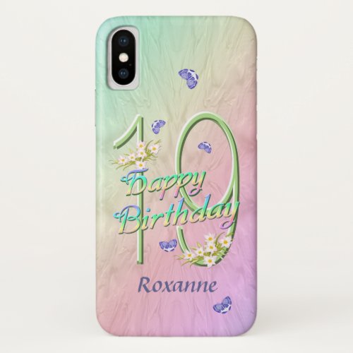 19th Birthday Rainbow  iPhone X Case