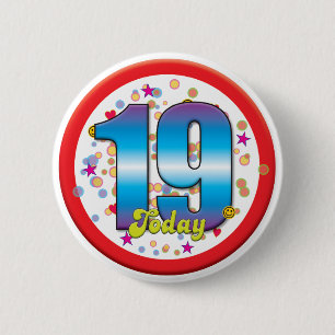 19th Birthday Today v2 Pinback Button
