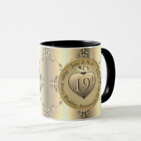 19th Bronze (Color) Wedding Anniversary Mug