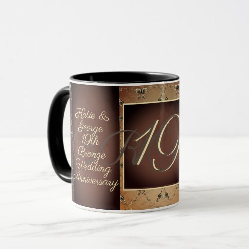 19th Bronze Wedding Anniversary Mug