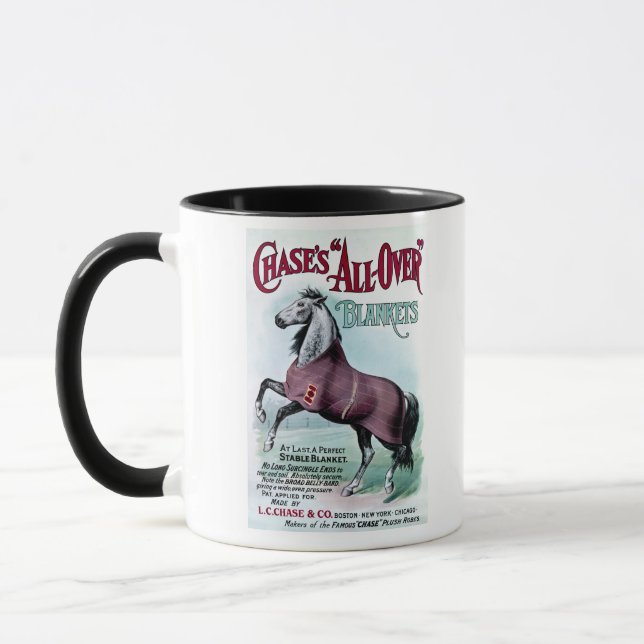 19th C. Chase Horse Blankets Mug (Left)